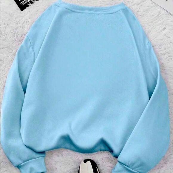 HALLOWEEN SALE Baby Blue Country Ghost Cowboy Sweater - Picture 2 of 5